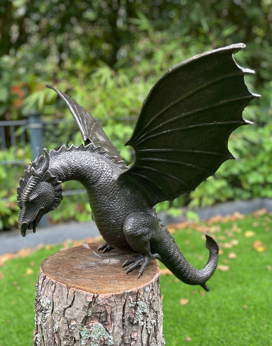 Dragon Fountain (without rock) – Bronze Sculpture. 35x58x60cm