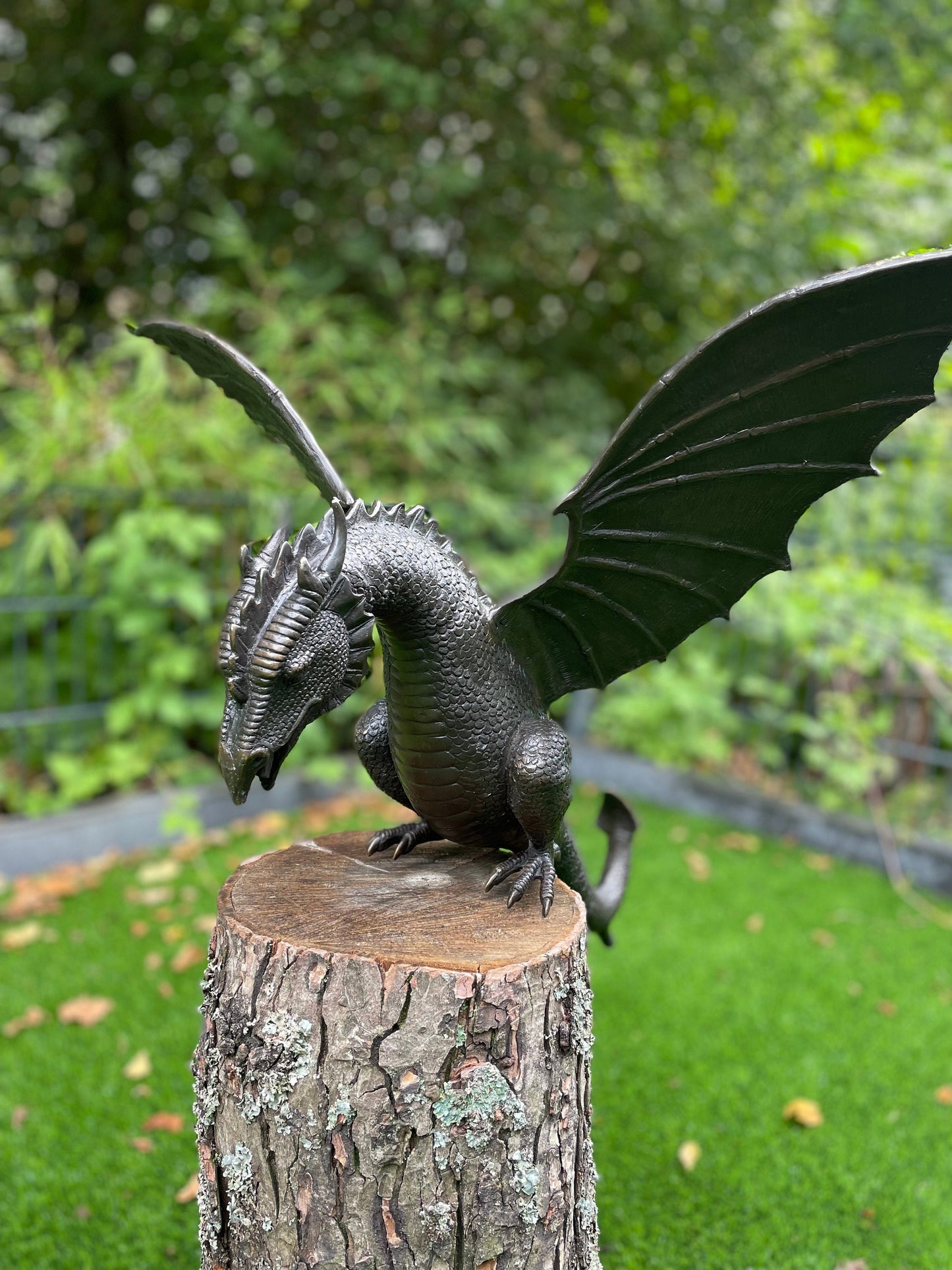 Dragon Fountain (without rock) – Bronze Sculpture. 35x58x60cm