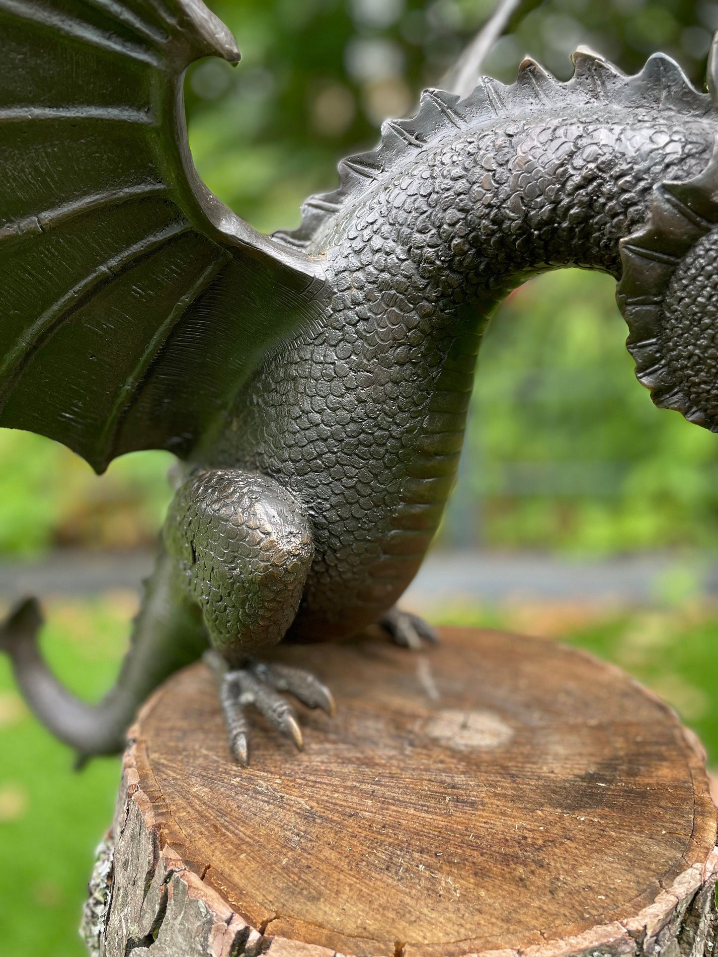 Dragon Fountain (without rock) – Bronze Sculpture. 35x58x60cm