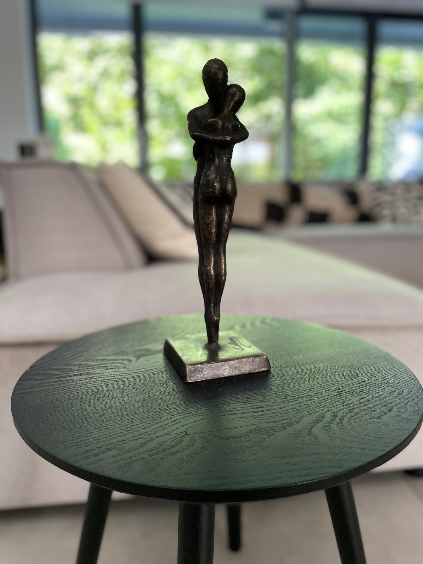 Together Always – Bronze Sculpture. 9x9x30cm