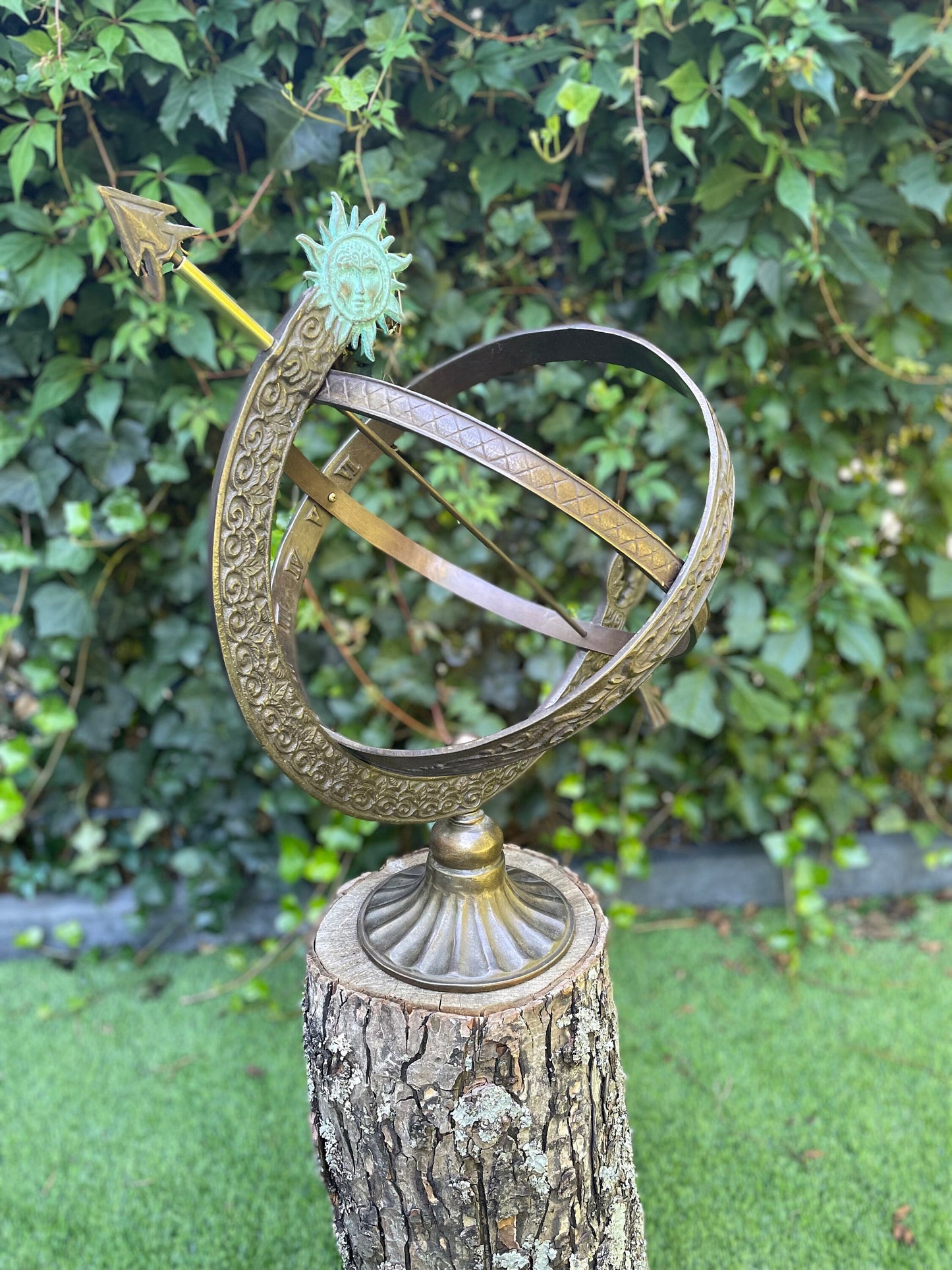 Celestial Sundial – Bronze Sculpture. 30x30x48cm