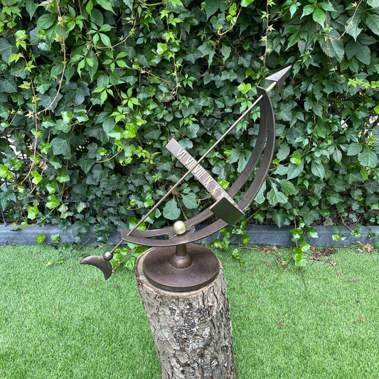 Lunar Sundial – Bronze Sculpture. 40x40x49cm