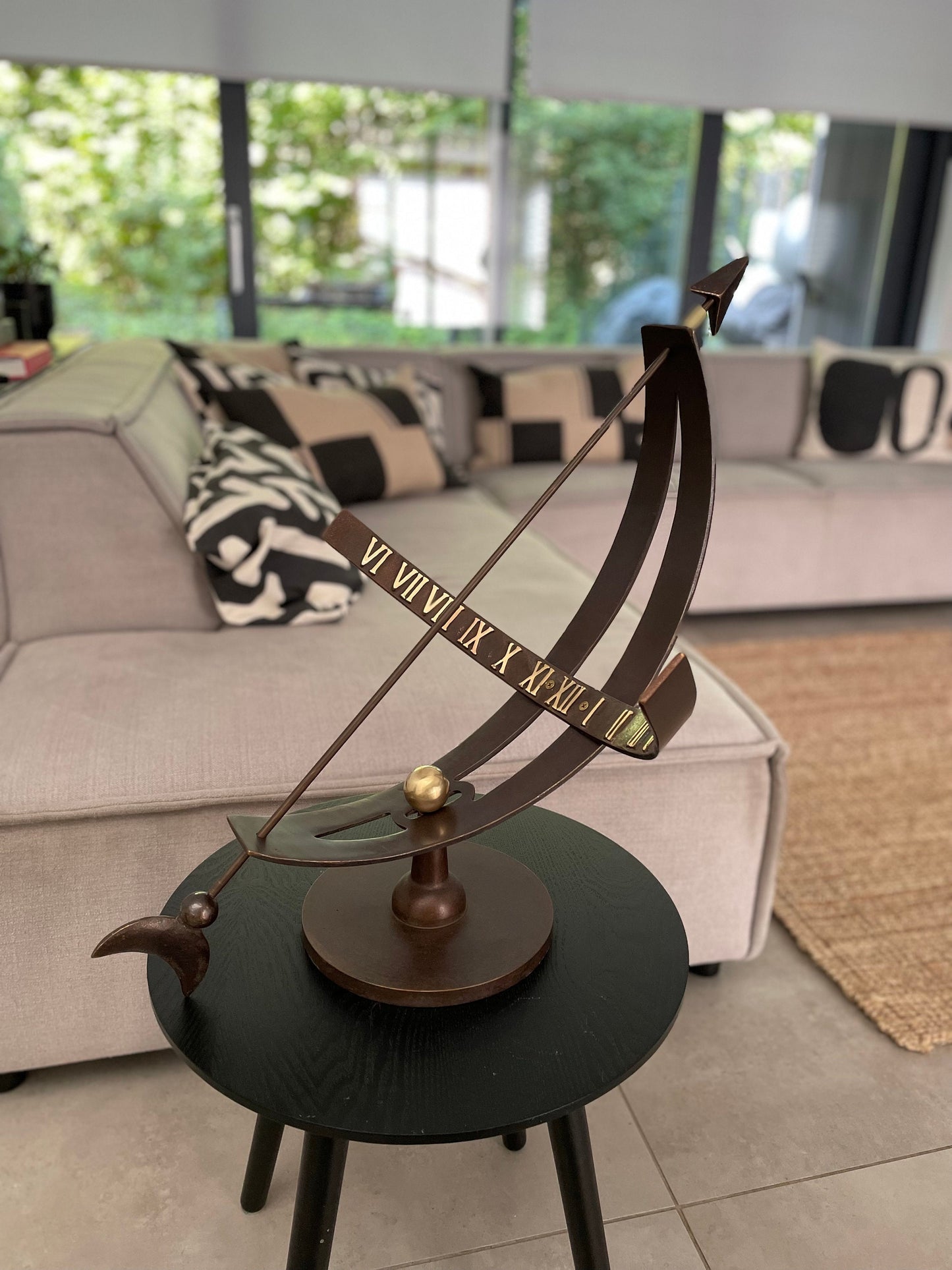 Lunar Sundial – Bronze Sculpture. 40x40x49cm