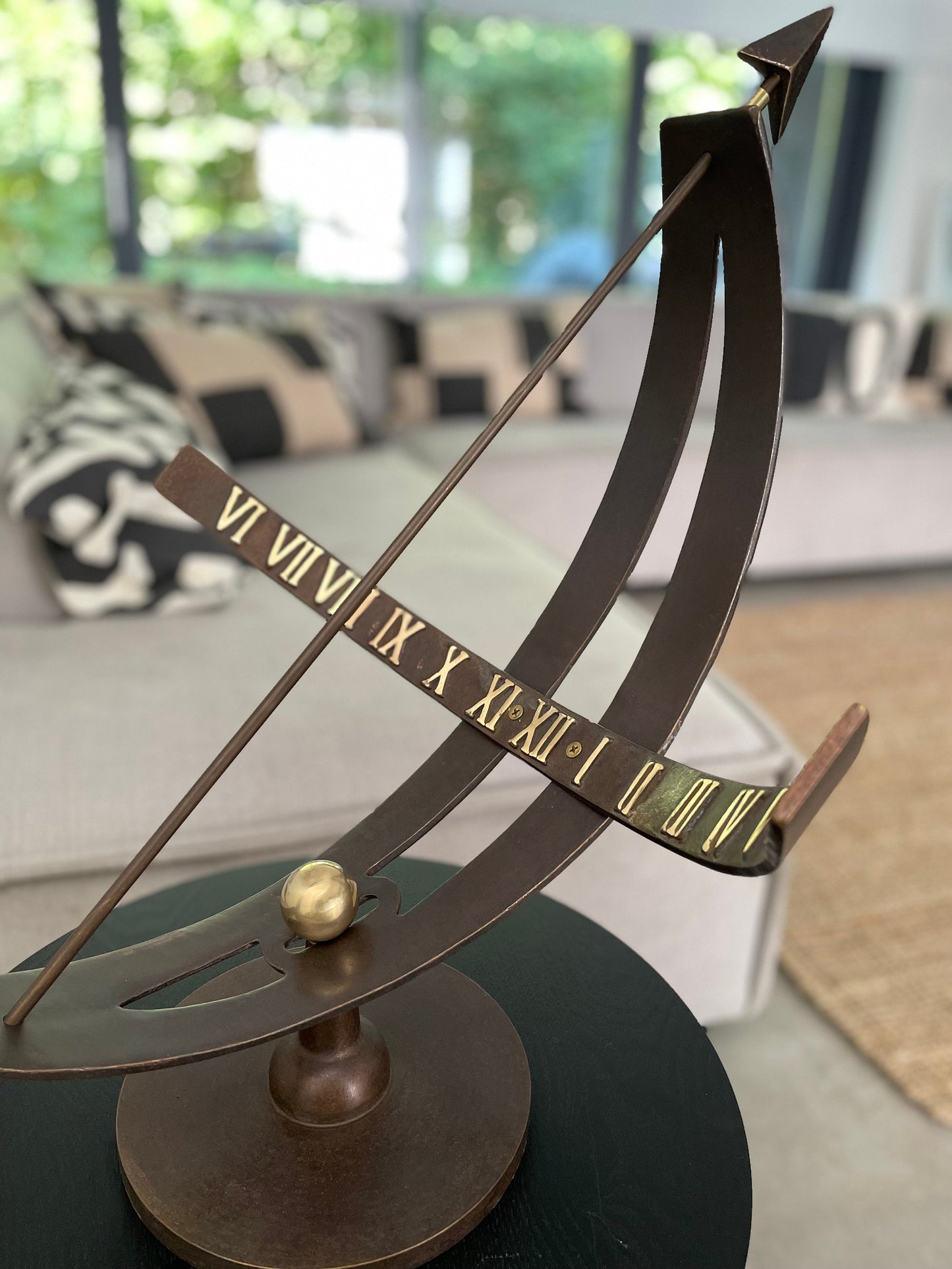 Lunar Sundial – Bronze Sculpture. 40x40x49cm