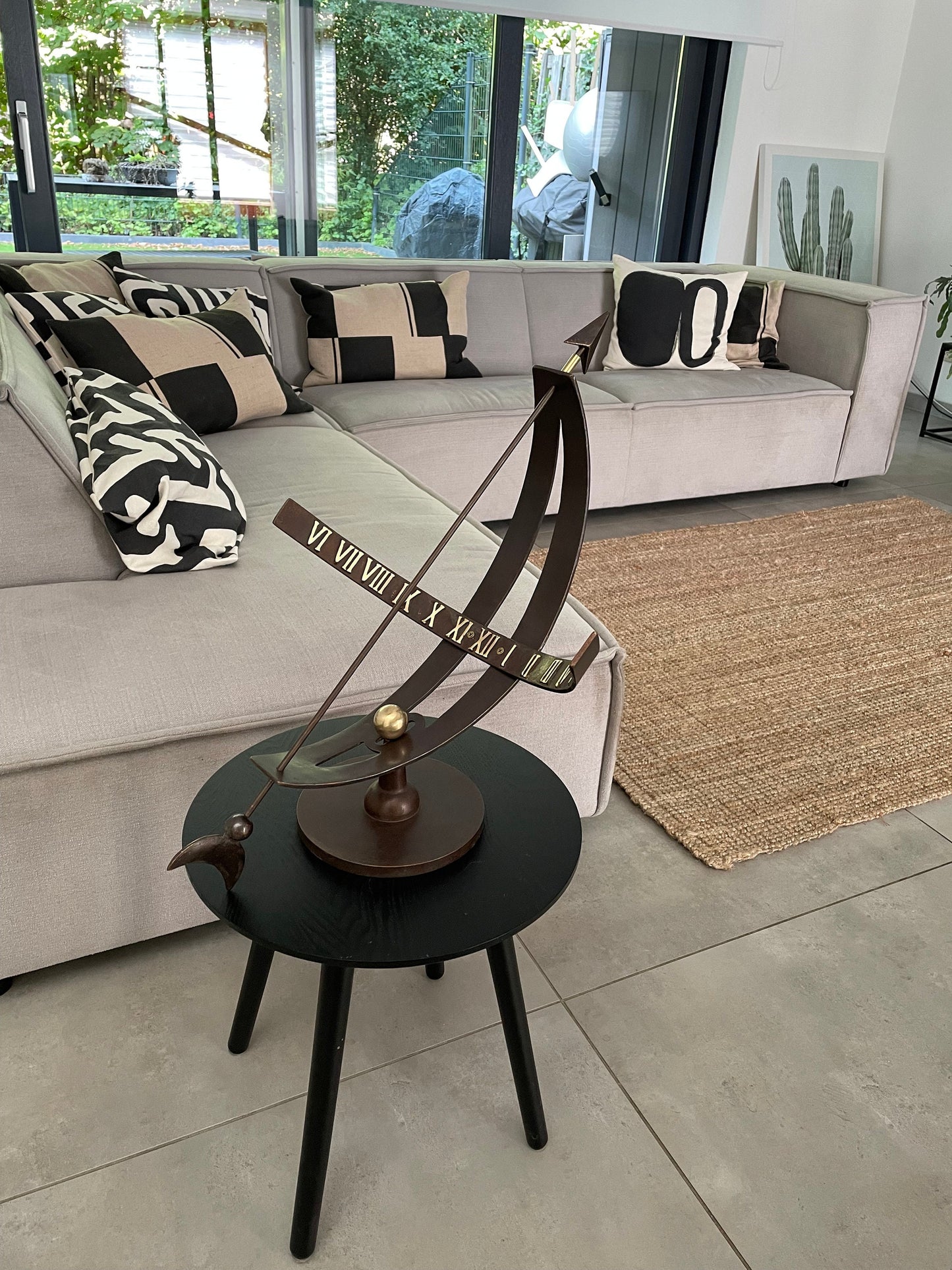 Lunar Sundial – Bronze Sculpture. 40x40x49cm