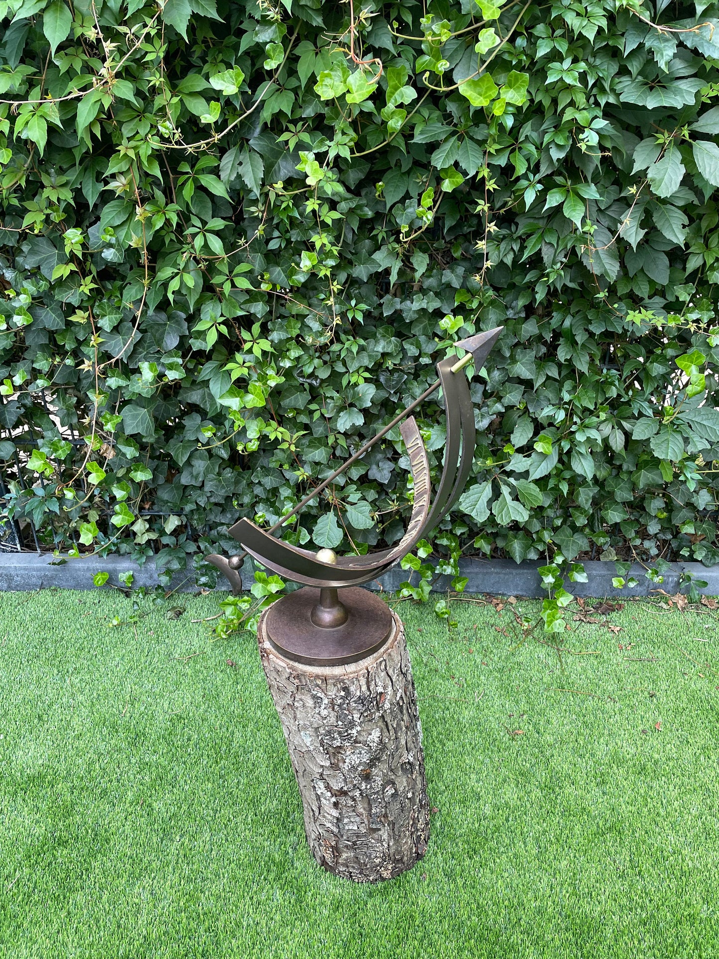 Lunar Sundial – Bronze Sculpture. 40x40x49cm
