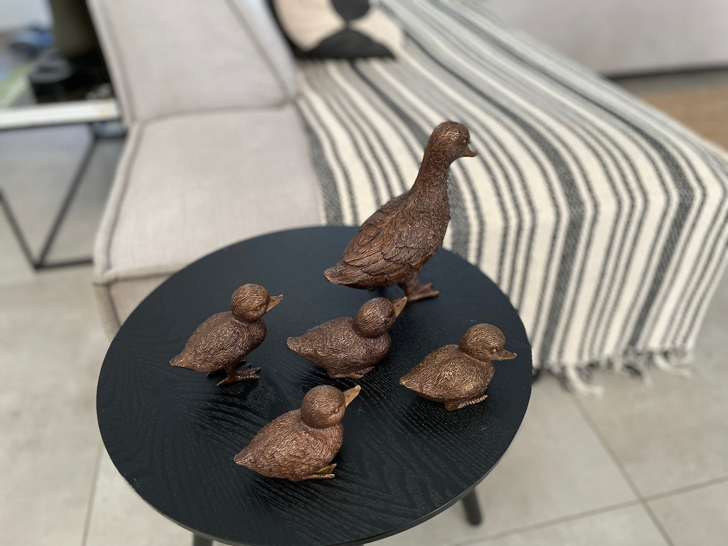 Duck Family – Bronze Sculpture. 16x8x19cm