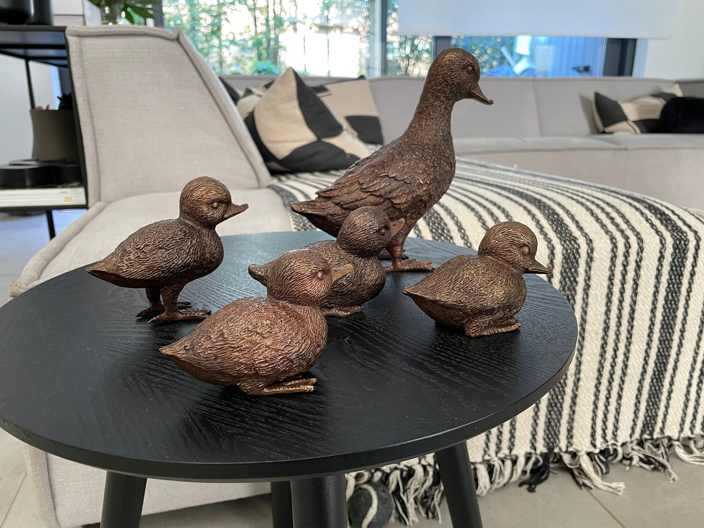 Duck Family – Bronze Sculpture. 16x8x19cm