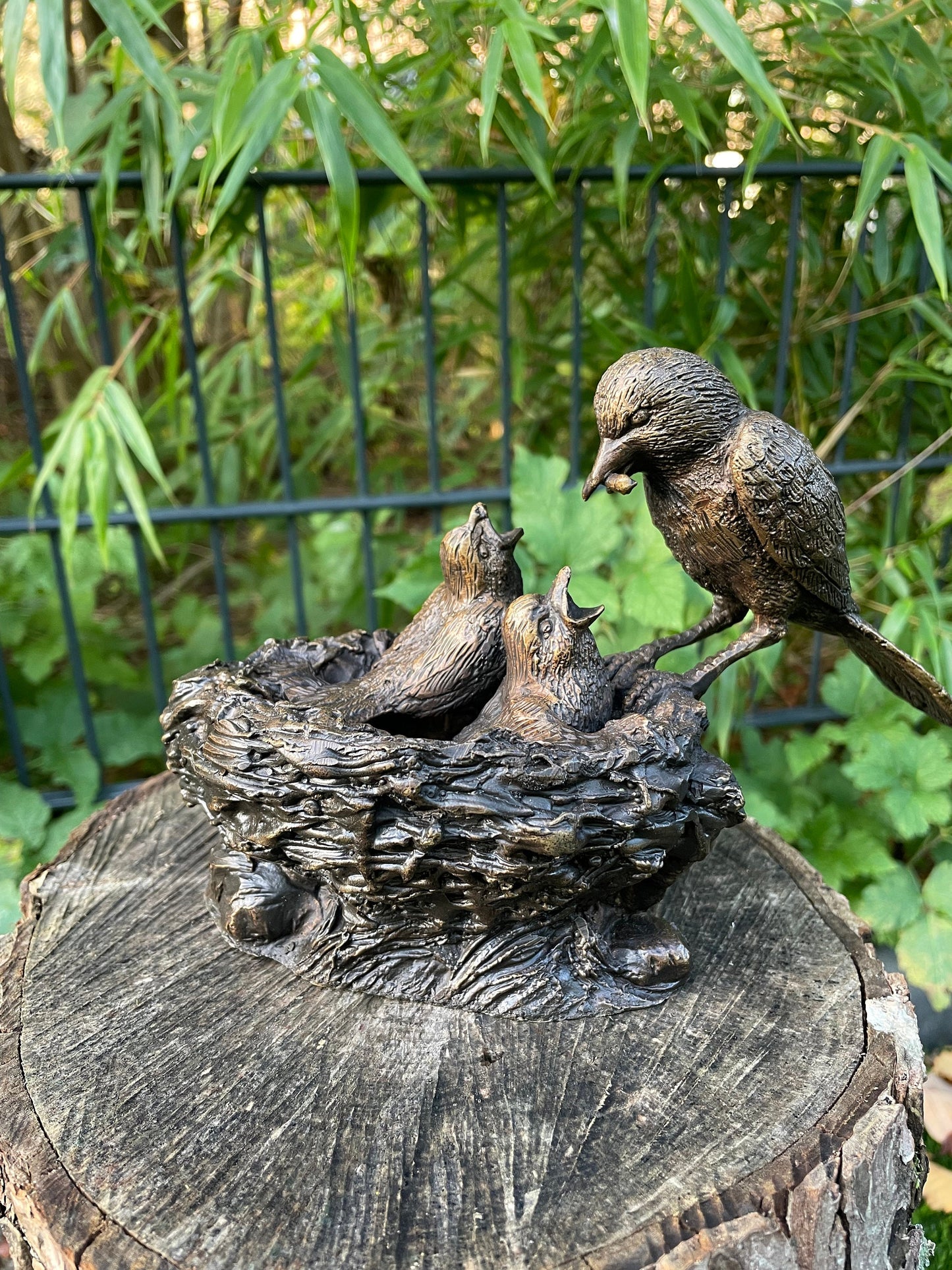 Feeding Time – Bronze Sculpture. 20x9x14cm