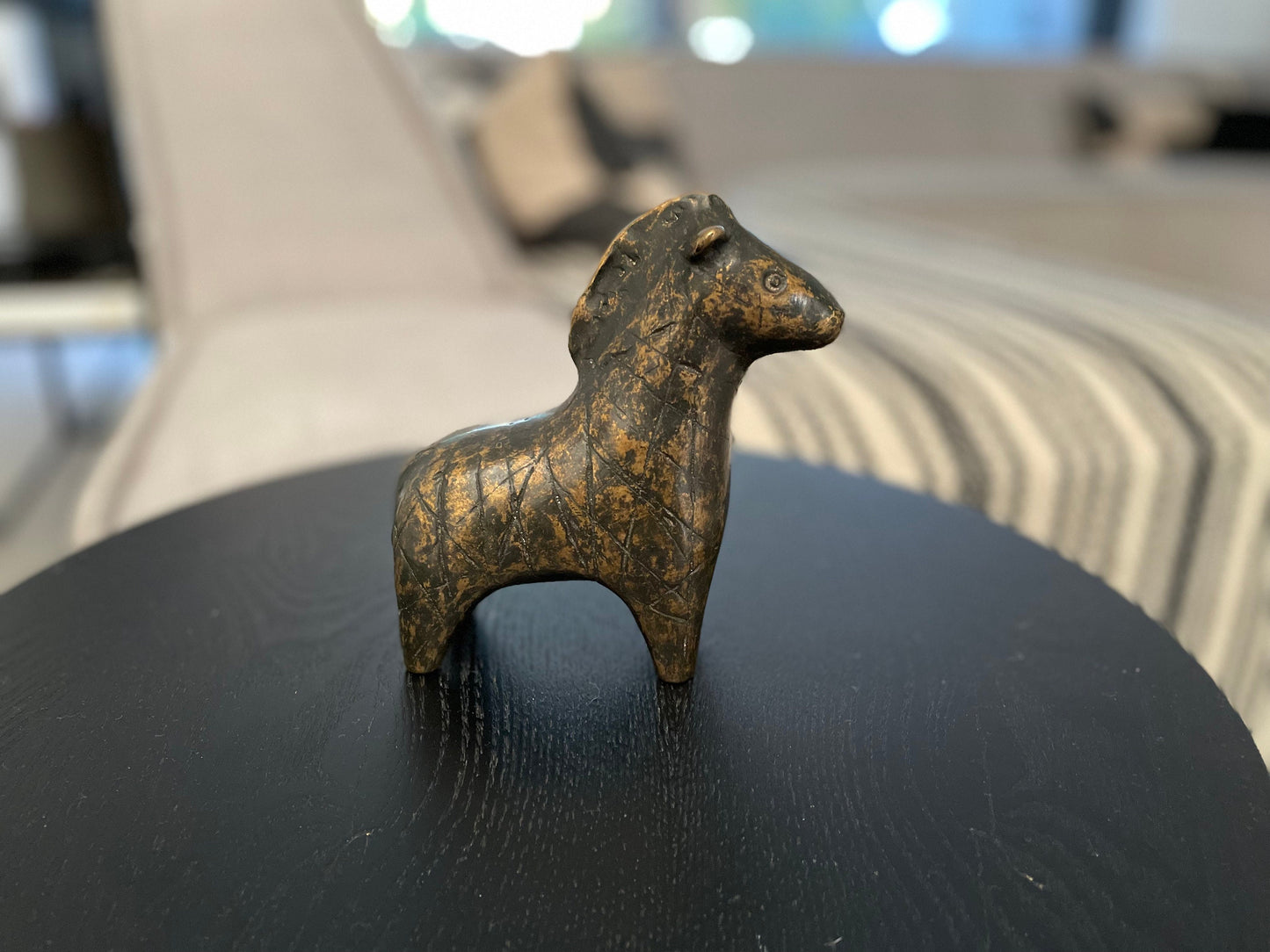 Abstract Ram – Bronze Sculpture. 13x5x14cm