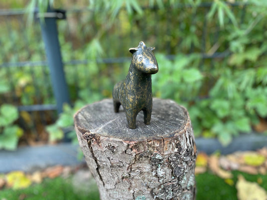 Abstract Ram – Bronze Sculpture. 13x5x14cm