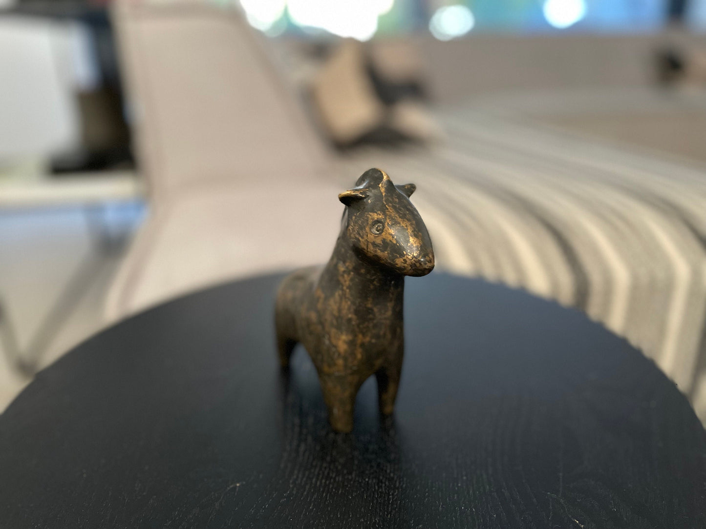 Abstract Ram – Bronze Sculpture. 13x5x14cm