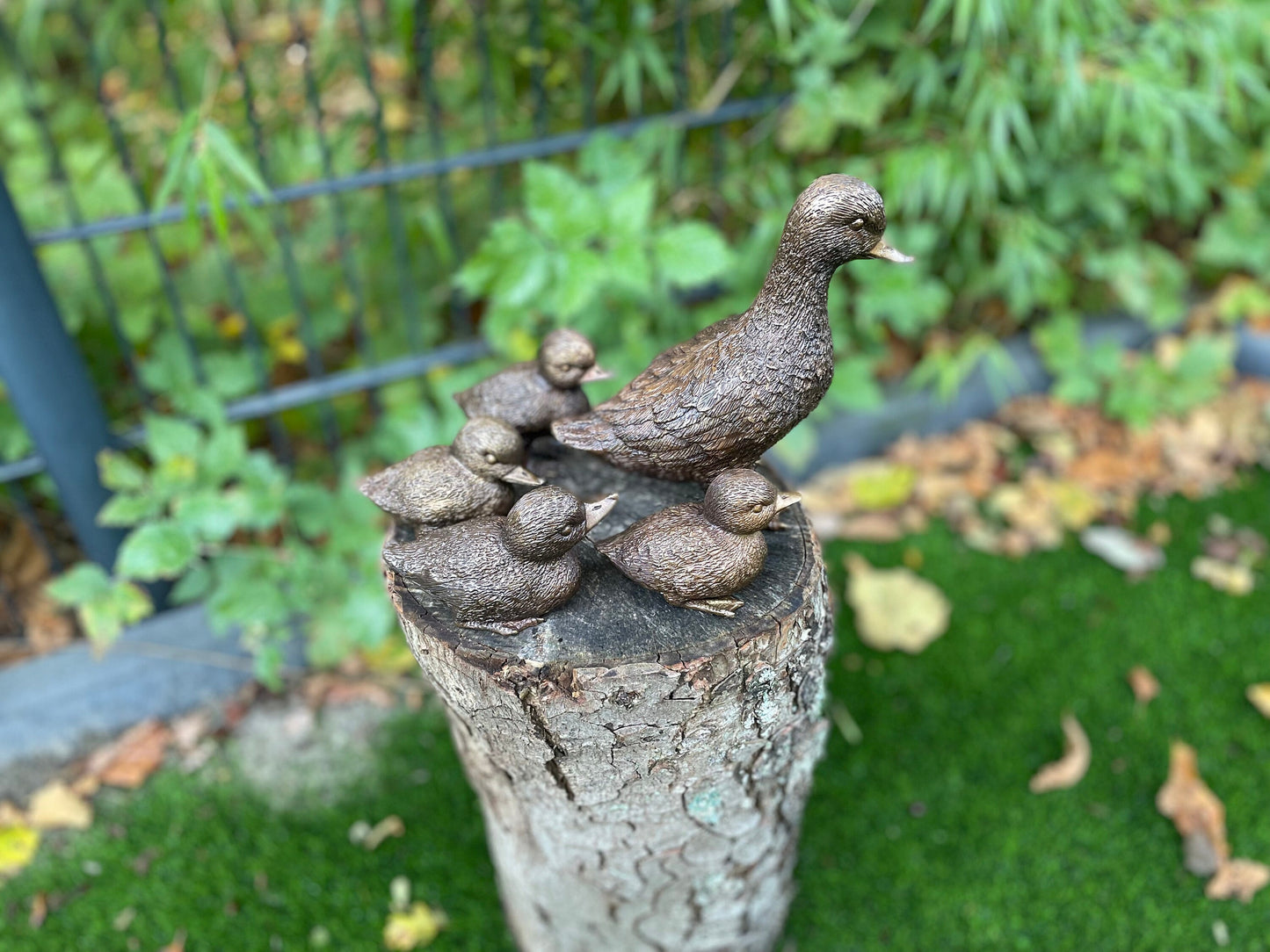 Duck Family – Bronze Sculpture. 16x8x19cm