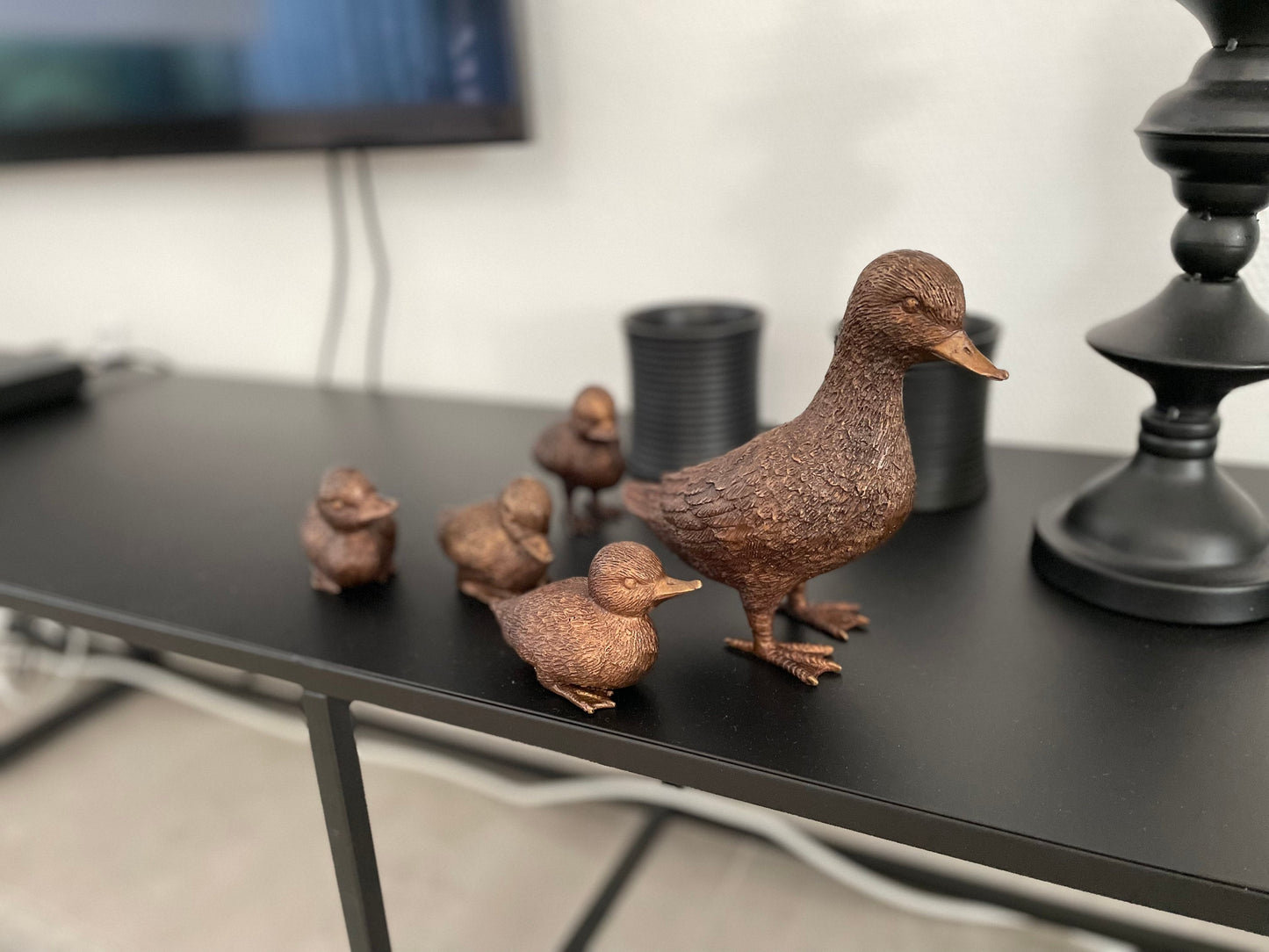 Duck Family – Bronze Sculpture. 16x8x19cm