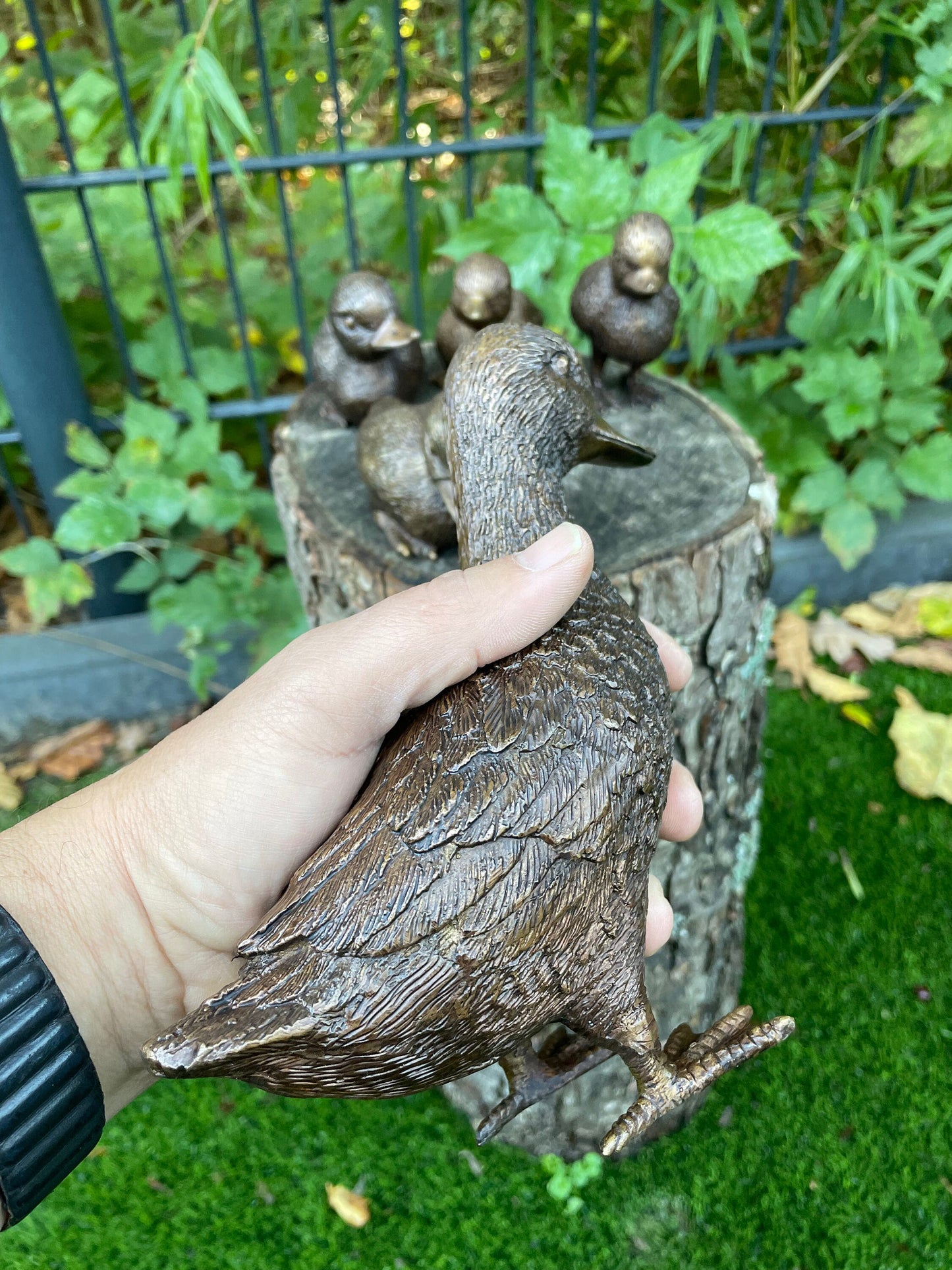 Duck Family – Bronze Sculpture. 16x8x19cm