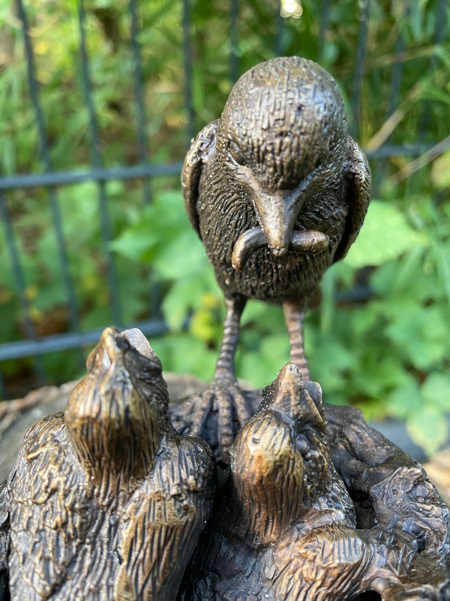 Feeding Time – Bronze Sculpture. 20x9x14cm