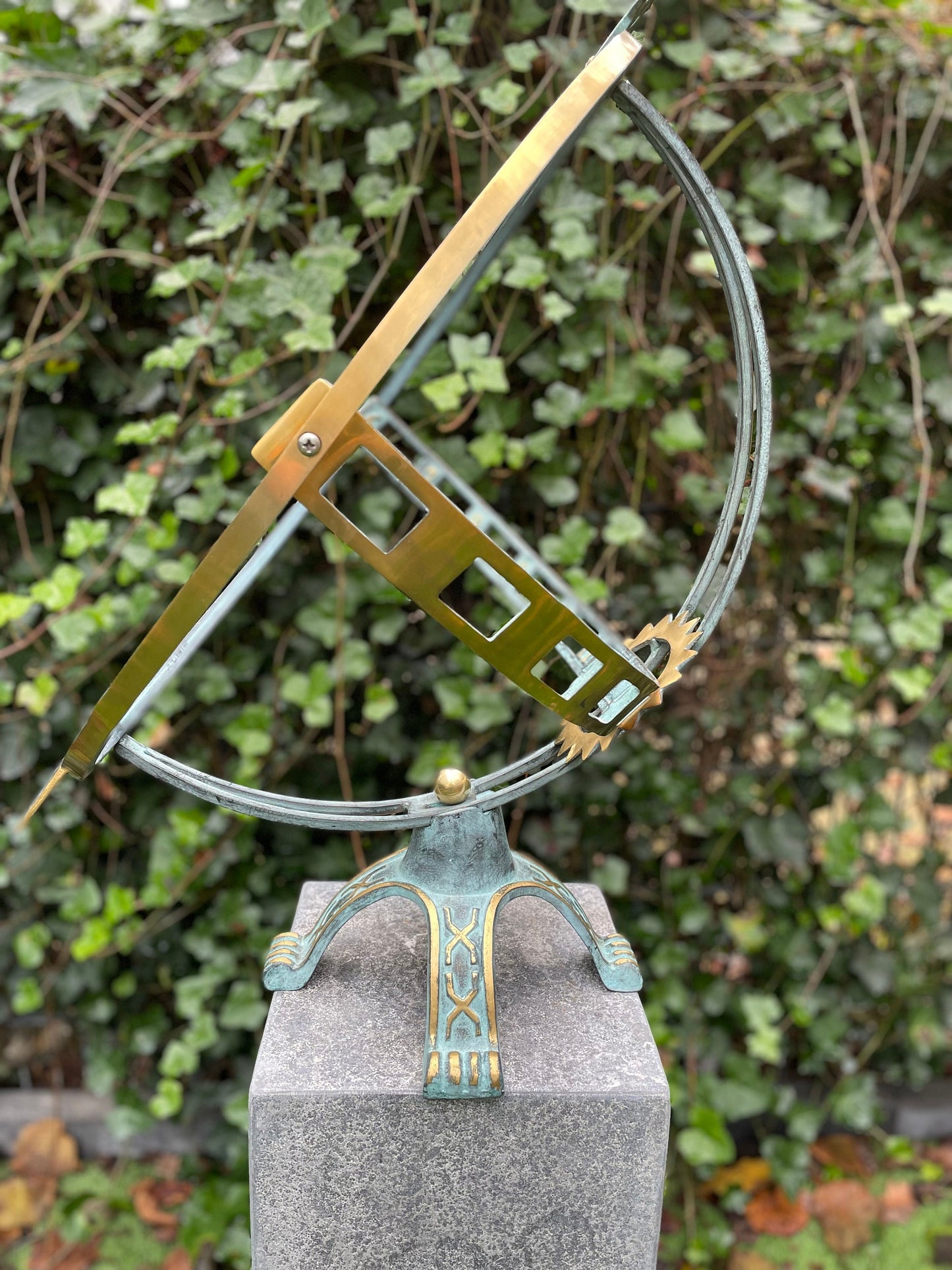 Astrological Sundial – Bronze Sculpture. 52x49x66cm