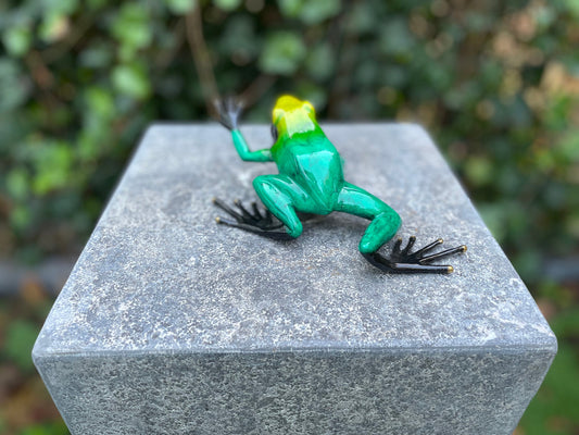 Frog Pose – Bronze Sculpture. 17x12x6cm