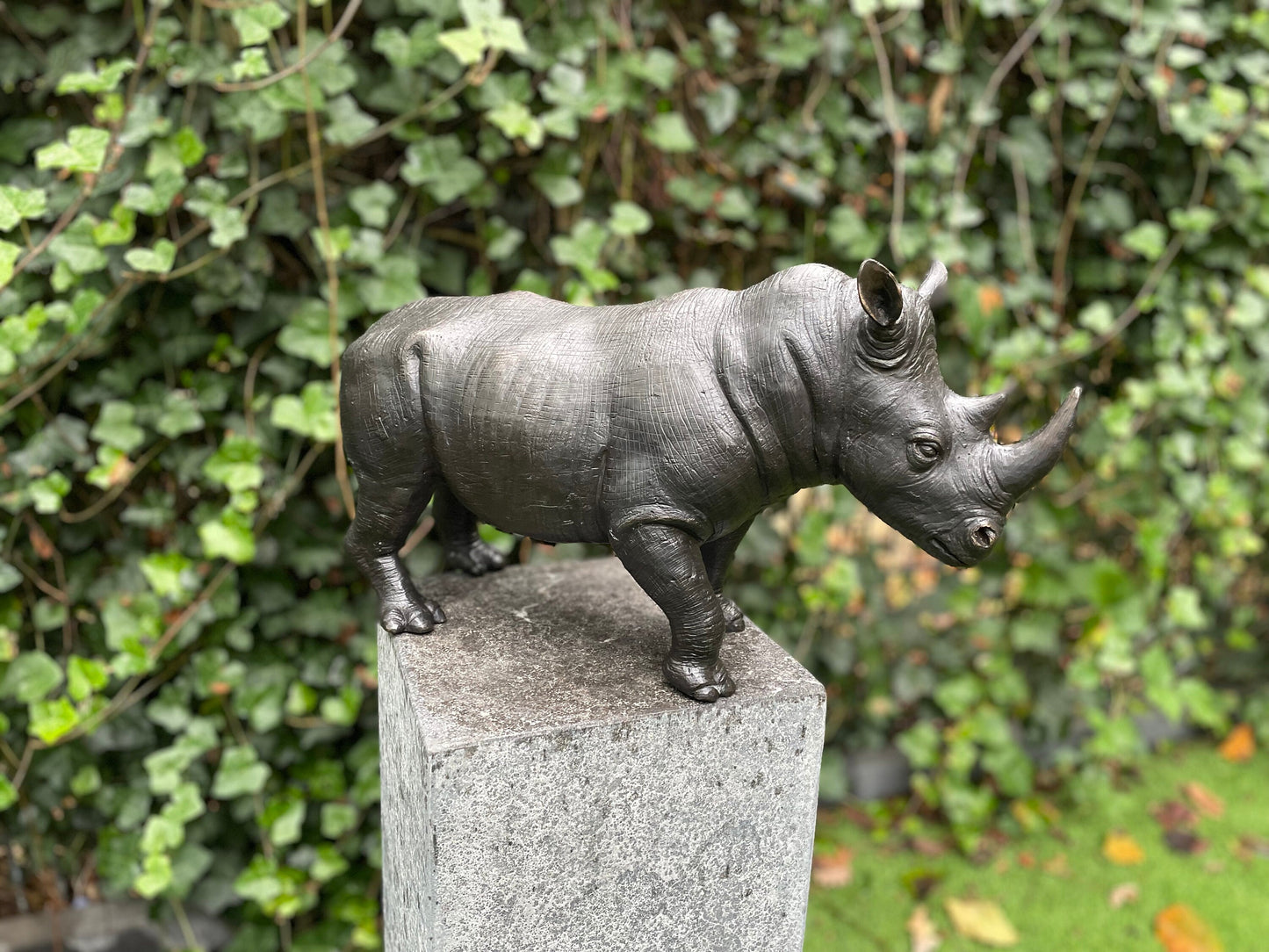 Powerful Rhino – Bronze Sculpture. 51x16x27cm - 8.7Kg