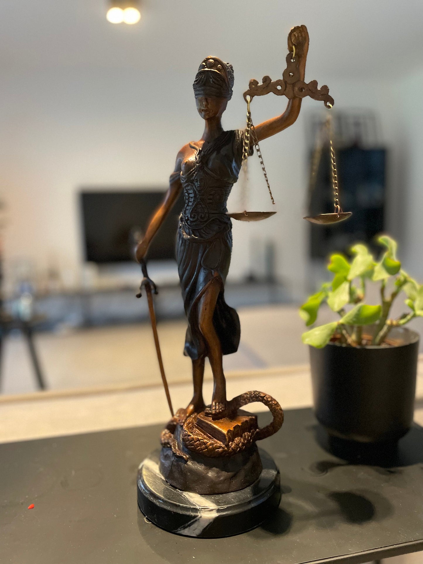 Lady Justice – Bronze Sculpture. 45x16x16cm - 3.8Kg