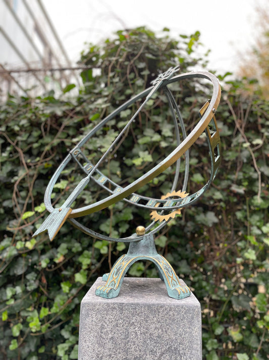 Astrological Sundial – Bronze Sculpture. 52x49x66cm