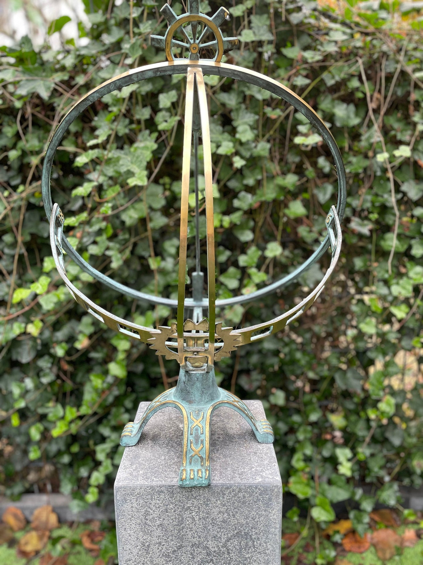 Astrological Sundial – Bronze Sculpture. 52x49x66cm
