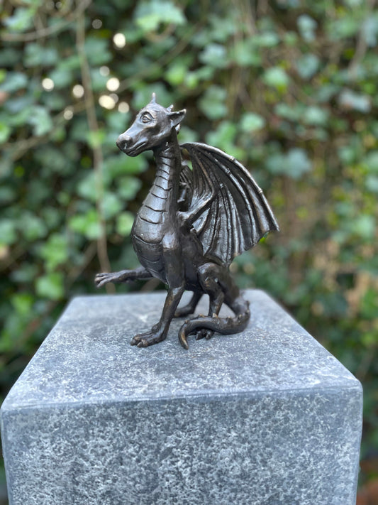 Little Guardian – Bronze Sculpture. 12x13x22cm