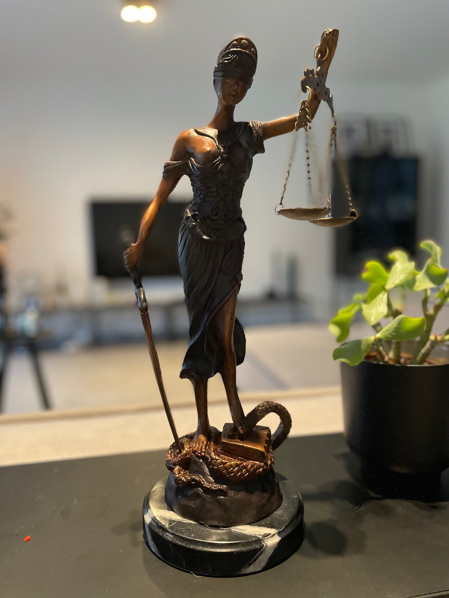 Lady Justice – Bronze Sculpture. 45x16x16cm - 3.8Kg