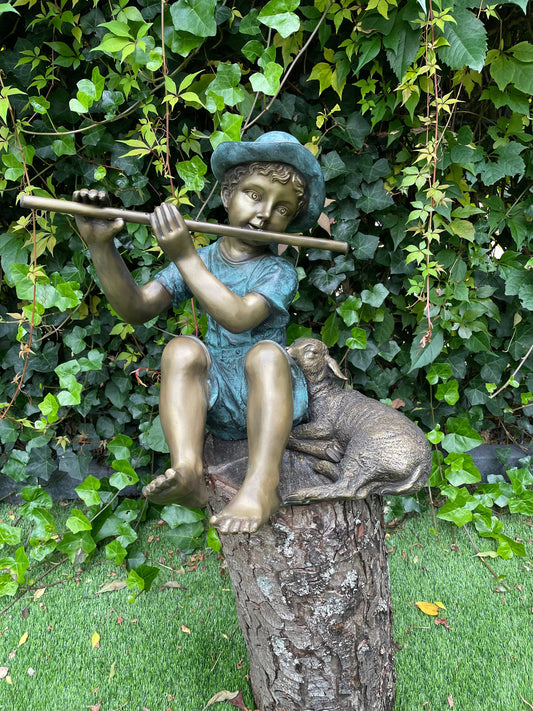 Shepherd's Song – Bronze Sculpture. 36x43x38cm - 8.8Kg