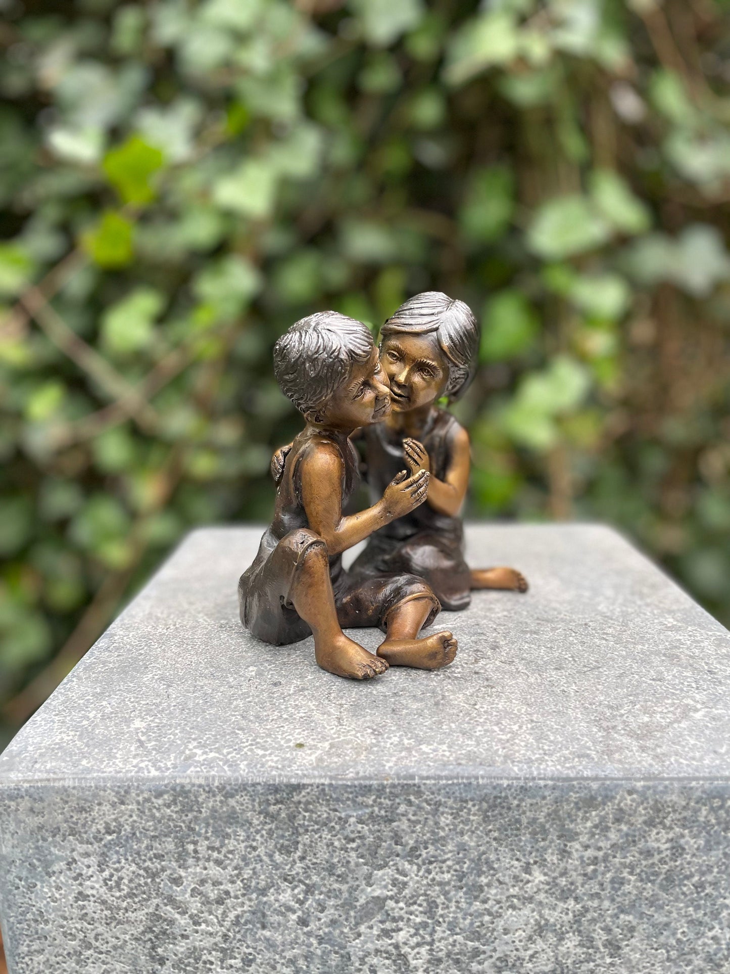 Childhood Secrets – Bronze Sculpture. 14x10x13cm