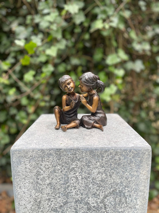 Childhood Secrets – Bronze Sculpture. 14x10x13cm