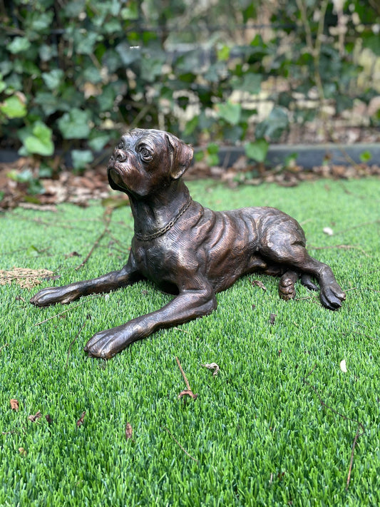 Loyal Boxer – Bronze Sculpture. 46x27x24cm - 2Kg