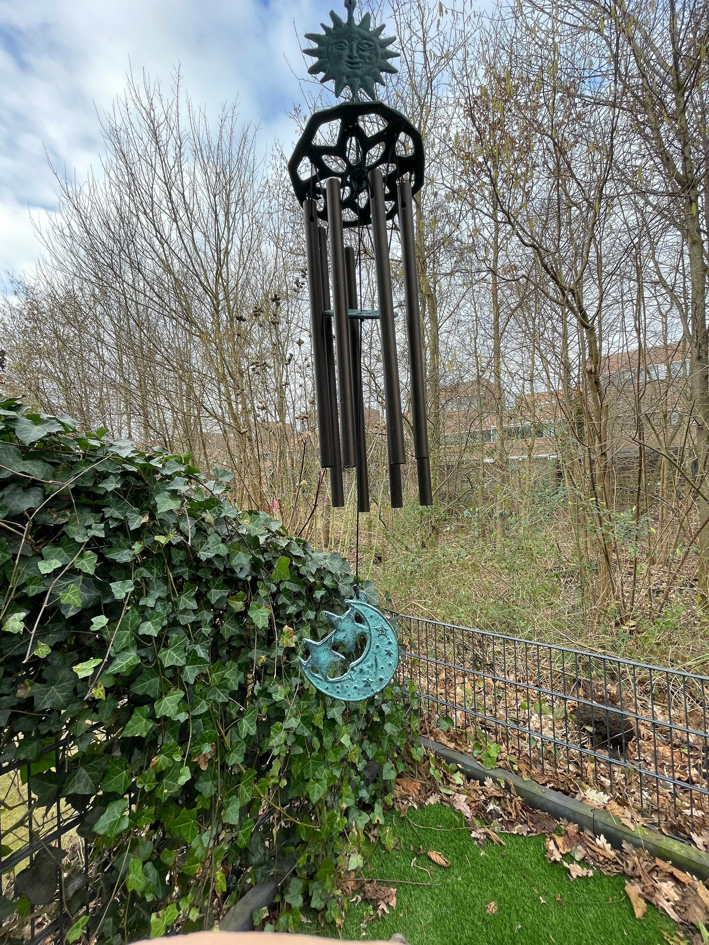 Sun & Moon Chimes – Bronze Sculpture. 10x10x55cm - 0.7Kg