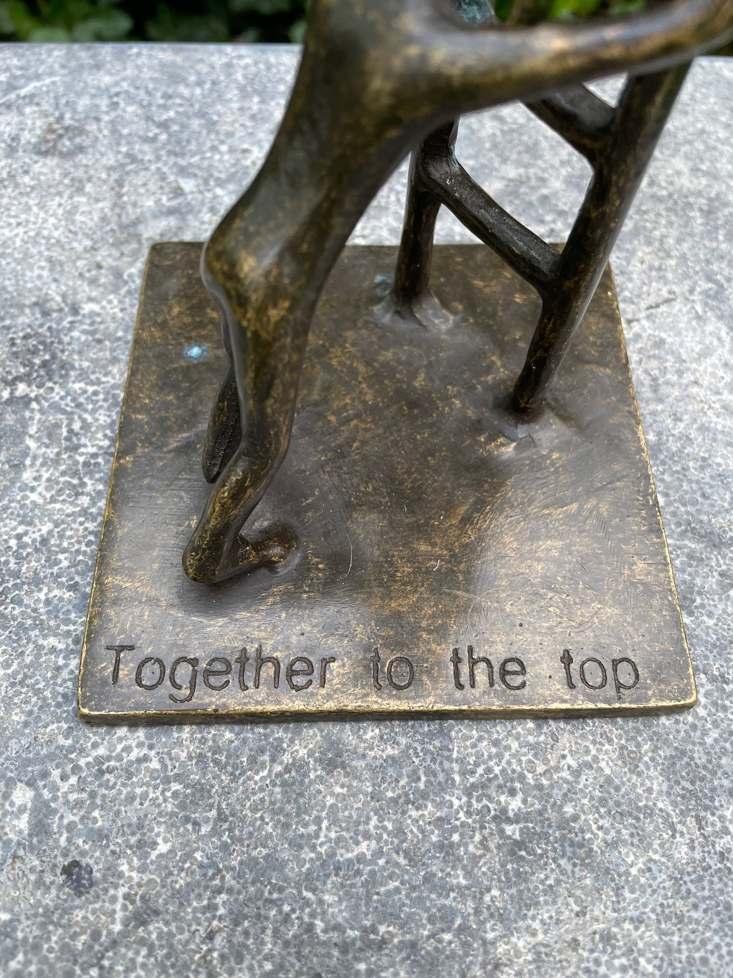 Climbing Together – Bronze Sculpture. 10x10x22cm - 0.8Kg