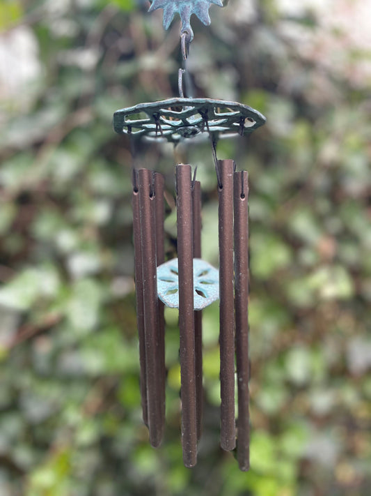 Sun & Moon Chimes – Bronze Sculpture. 10x10x55cm - 0.7Kg