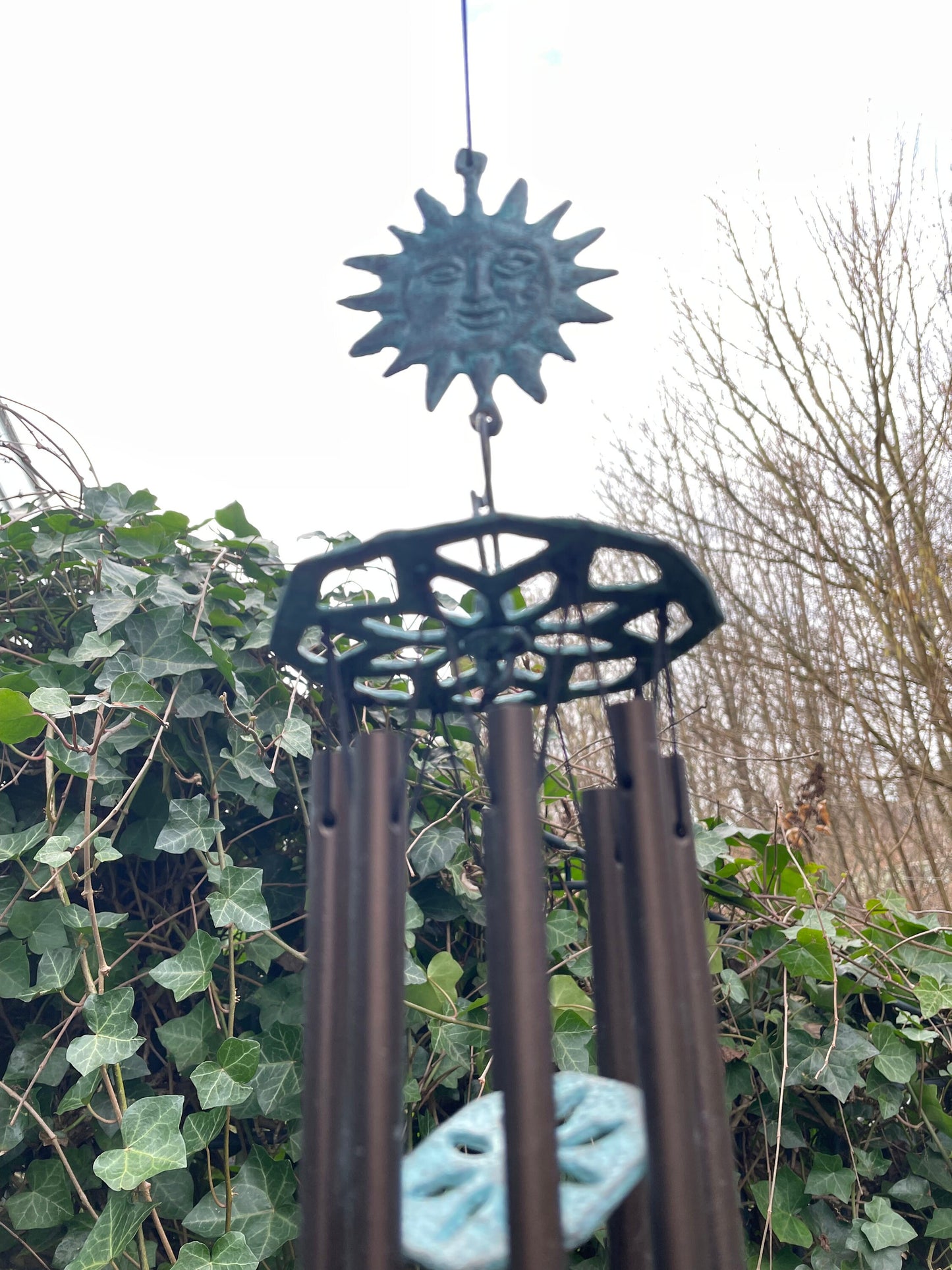 Sun & Moon Chimes – Bronze Sculpture. 10x10x55cm - 0.7Kg