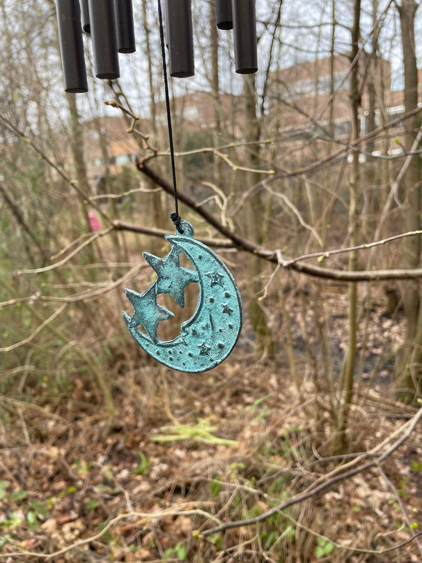 Sun & Moon Chimes – Bronze Sculpture. 10x10x55cm - 0.7Kg