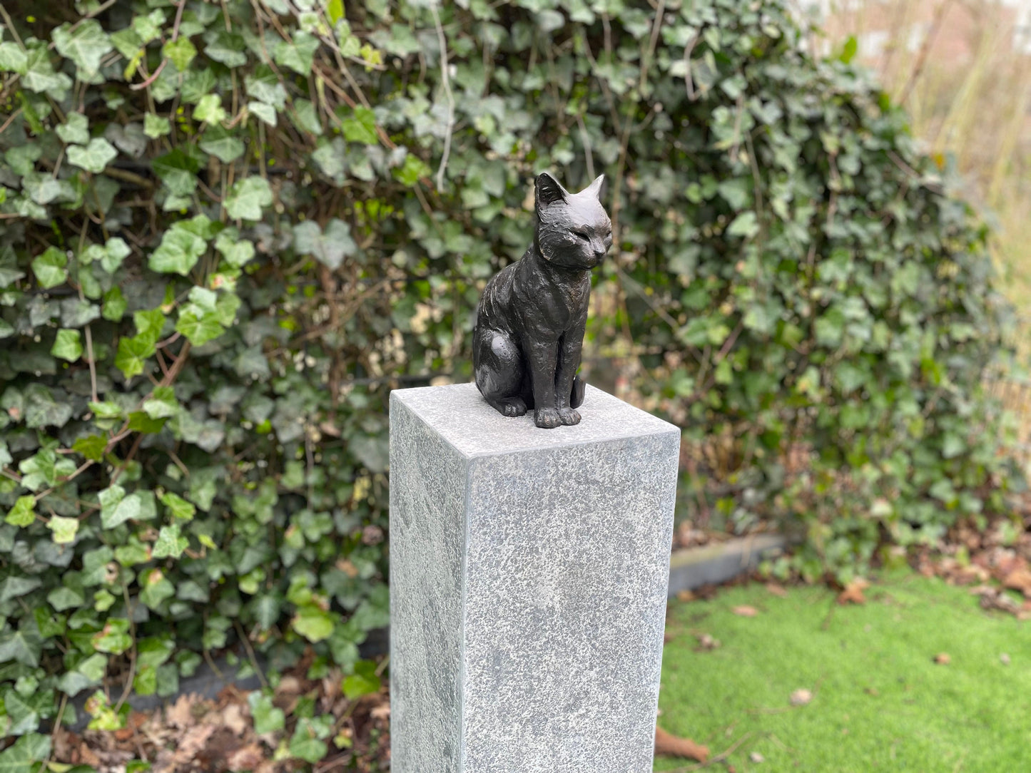 Sitting Cat – Bronze Sculpture. 19x12x27cm - 2Kg