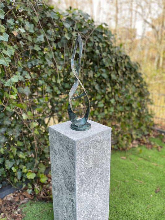 Flowing Form – Bronze Sculpture. 15x12x49cm - 1.7Kg