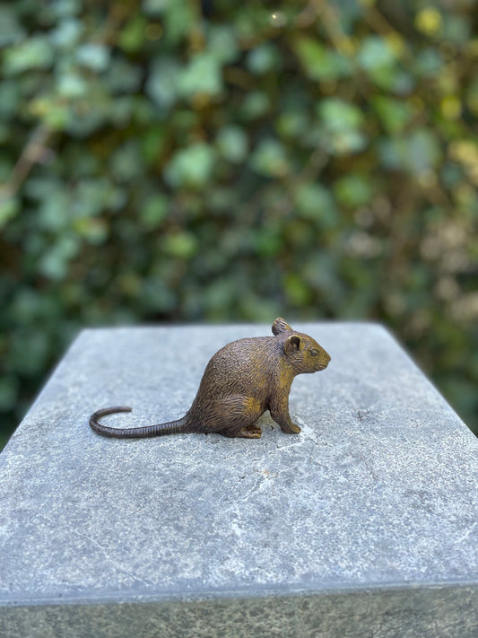 Little Mouse – Bronze Sculpture. 13x4x6cm - 0.2Kg