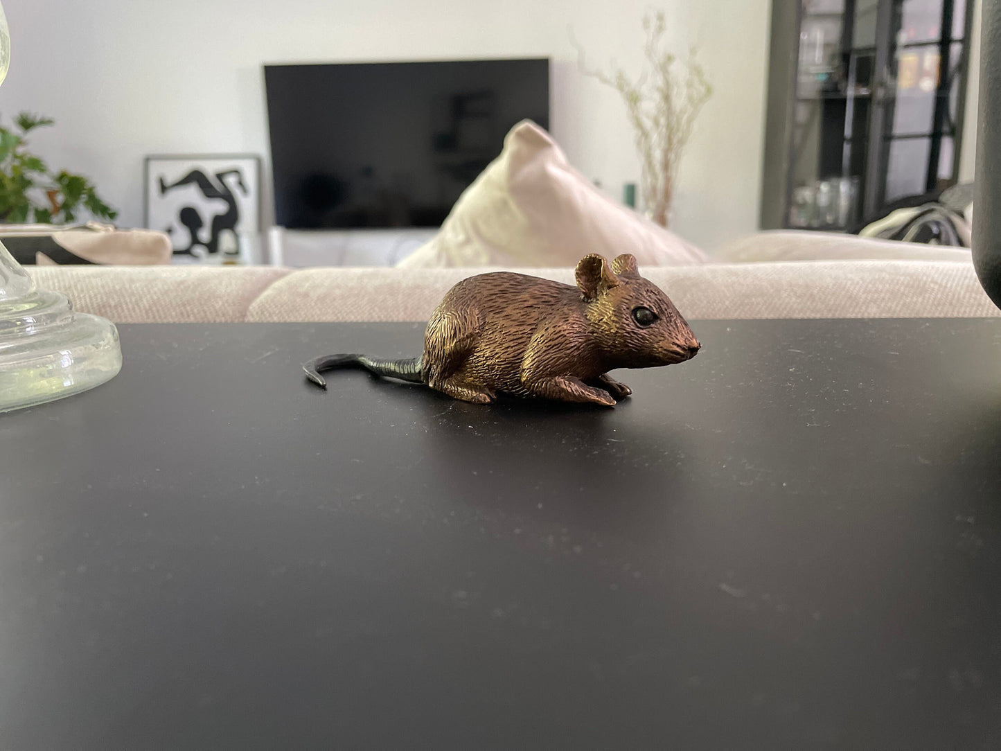 Little Mouse – Bronze Sculpture. 13x4x6cm - 0.2Kg