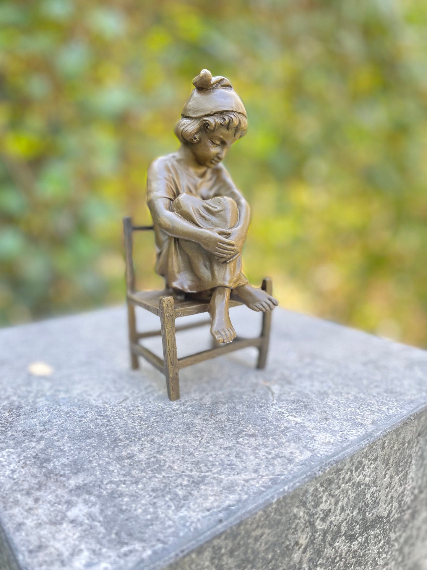 Dreaming Child – Bronze Sculpture. 7x9x16cm