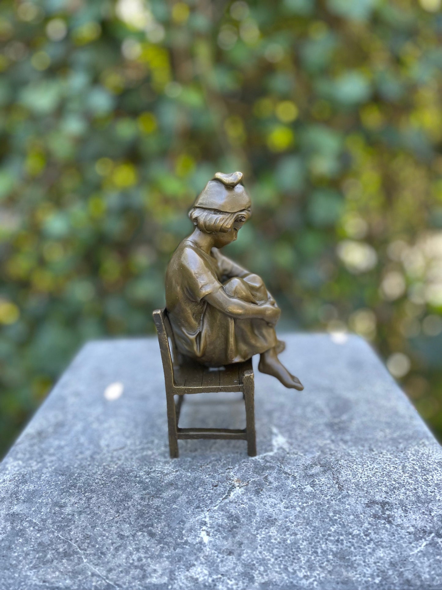 Dreaming Child – Bronze Sculpture. 7x9x16cm