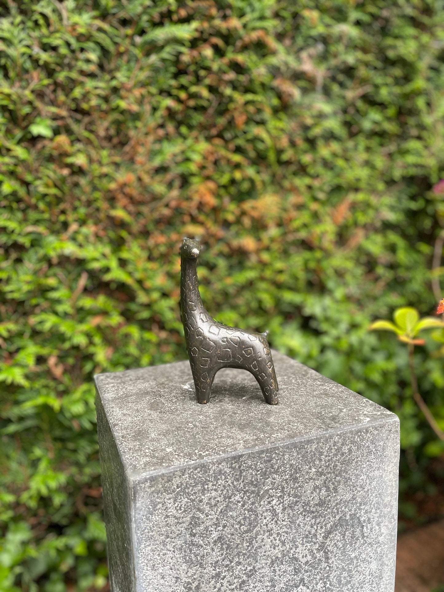 Curious Giraffe – Bronze Sculpture. 9x5x27cm - 1Kg