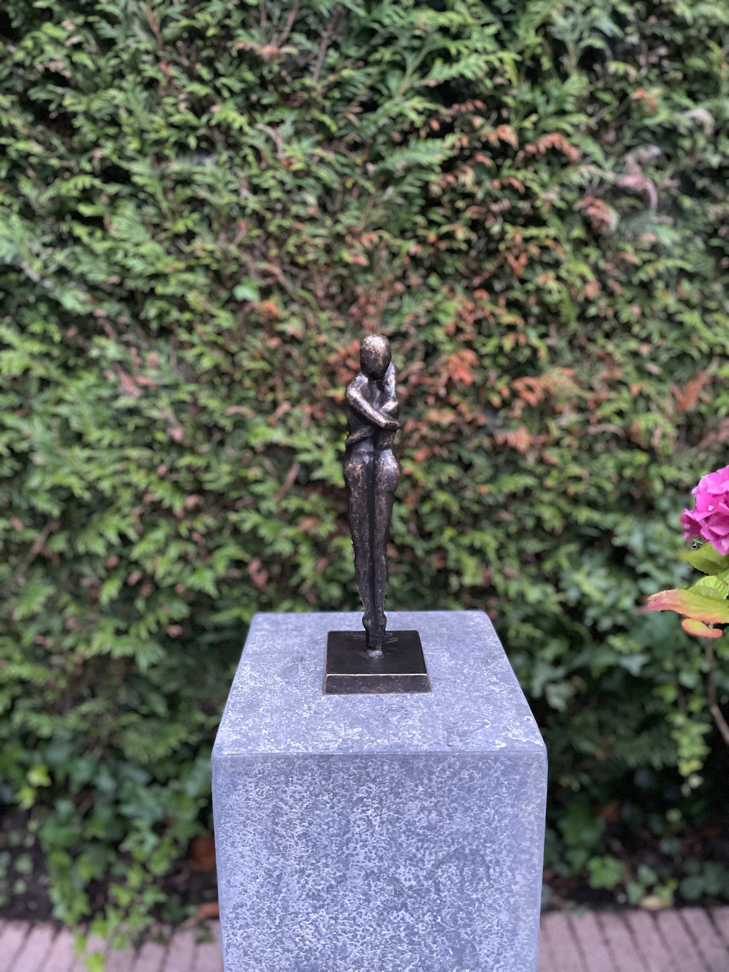 Together Always – Bronze Sculpture. 9x9x30cm