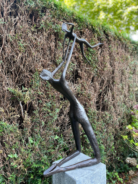 Father and Child – Bronze Sculpture. 46x24x95cm - 9Kg