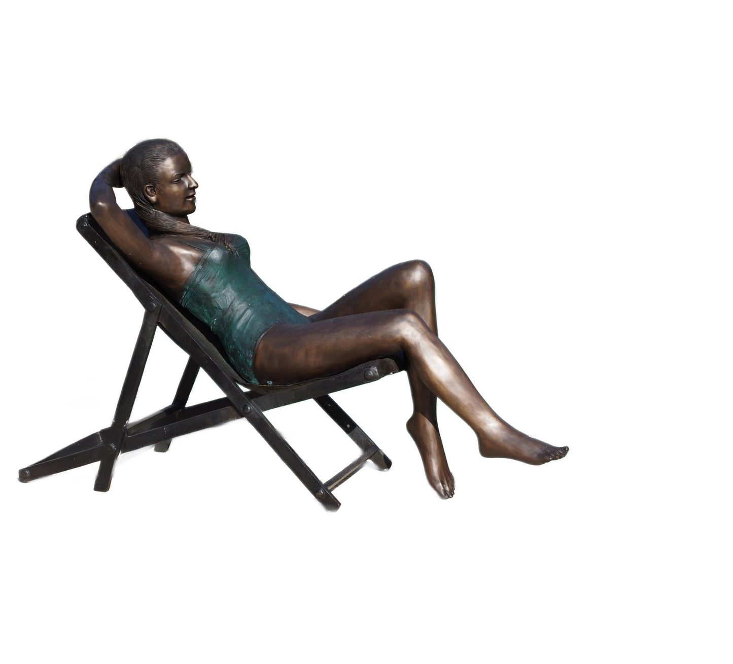 Relaxing Woman – Bronze Sculpture. 217x70x100cm - 70Kg
