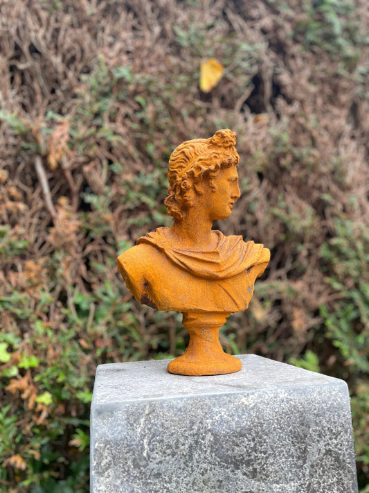 Apollo Bust – Iron Sculpture. 31x32x14cm