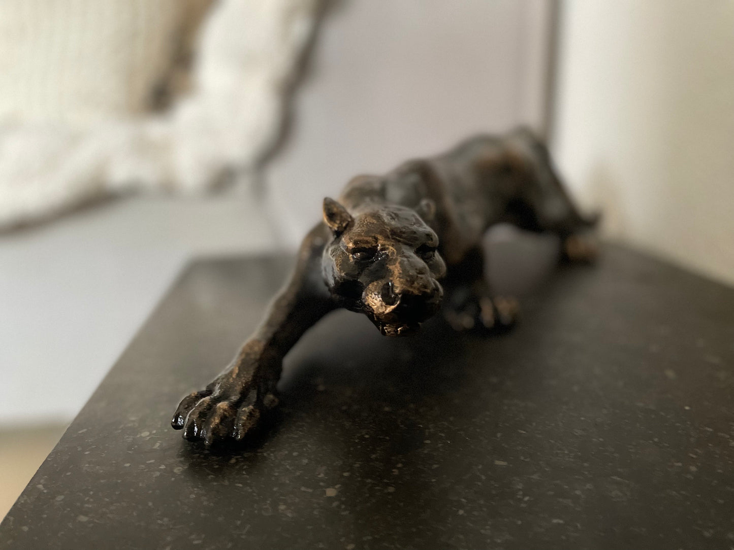 Crouching Panther – Bronze Sculpture. 4.3Kg