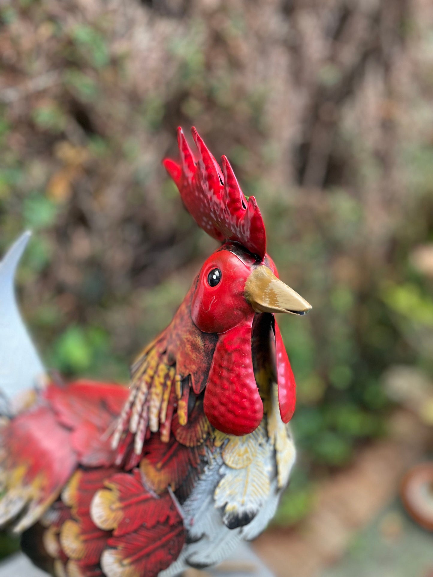 Colorful Rooster – Iron Sculpture. 32x16x52cm - 0.4Kg